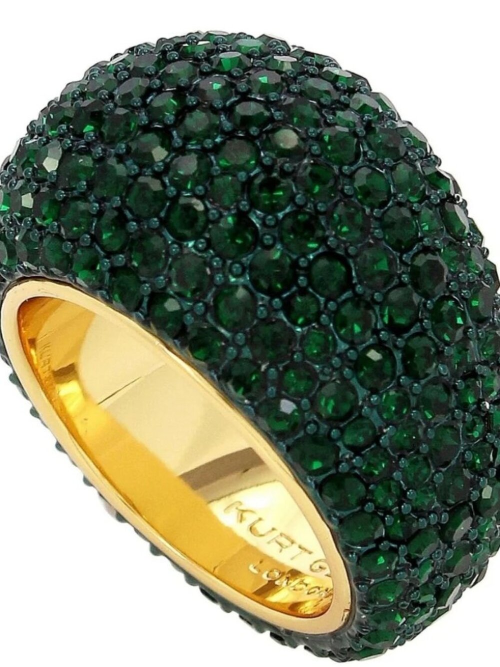 Kurt Geiger Pav Dome Green Cocktail Ring Size 7